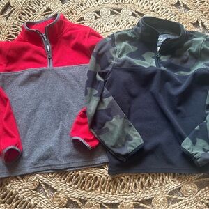 Kids' Red and Gray Fleece Pullover by Unknown Brand